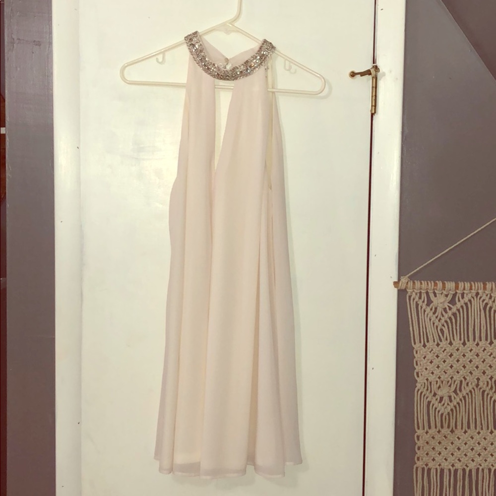 Chiffon cream dress